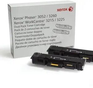 Xerox 106R02782 Dual Pack Toner Cartridge Black for P3052/3260 WC3215/3225 (6000 Pages)