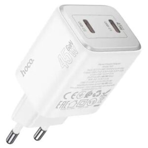 Type- C / Hoco N42 PD45W Elogiado dual-port  (2C) charger white