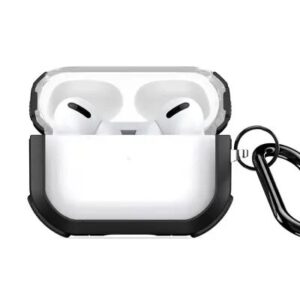 for Apple AirPods Pro (2nd gen) DUX DUCIS PECD Series Earphones Case Shockproof Protection Cover with Keychain - Black