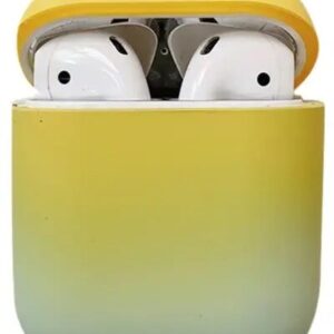 For Apple AirPods 2nd gen.Gradient Frosted PC Hard Case Protective Cover (without Buckle) - Yellow / Green