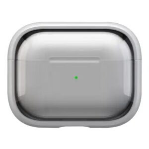 For Apple AirPods Pro 2 Case PC+TPU Bluetooth Earbud Cover Phone Stand with Carabiner - Transparent White