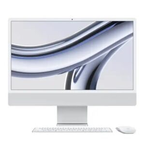 iMac 24-inch, A2873, SILVER,Apple M3 chip 8C CPU 10C GPU,8GB unified memory,256GB SSD storage,Gigabit Ethernet, Two Thunderbolt / USB 4 ports,Two USB