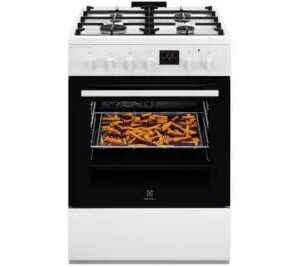 Electrolux LKK660220W / 4 Gas / Electric Oven / AirFry / PlusSteam / 58L / Aqua Clean / 85x60x60cm / White