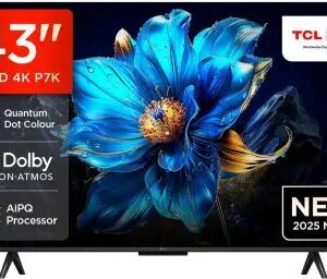 QLED TV 43"(109cm)/ 43P7K 4K Google TV HDR10+  Dolby Atmos BT5.4 Wi-Fi 2.4+5GHz DVB-T/T2/C/S/S2 2x15W HDMI1.4/HDMI2.0&HDMI2.1,HDCP1.4 200x100