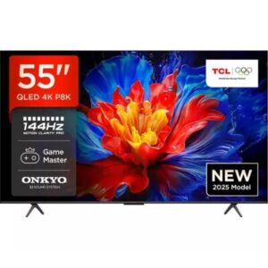 QLED TV 55"(140cm)/ 55P8K 4K Google TV 120Hz(VRR 144Hz/DLG244Hz) HDR10+ 2.1CH 2x10W+15W  BT5.2 Wi-Fi 2.4+5GHz DVB-T/T2/C/S/S2 2x15W Airplay2 300x300
