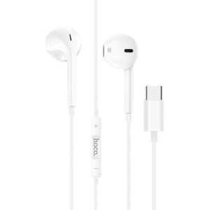 Hoco M101 Crystal joy Type-C wire-controlled digital earphones with microphone White