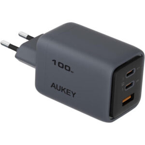 AUKEY PA-C5 charger total power 100W three-port 2C1A global fast charging dark gray,
