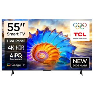 TV 55"(140cm)/ TCL  55V6D Google TV  4K  HDR10 WiFi5 BT5.2 Dolby Audio 10W 200X200