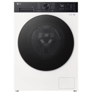 (Promo) F2X5PYNY8.AGWQME3 8 KG 1200 RPM 85x60x46 Inverter Rotary Knob Add Wash LED Touch Display Black Tint door White+Black Panel