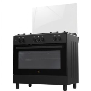 Oz OE 9050 BL / 4Gas + 1WOK / Electric Oven / 90x60x85cm / FFD / Mate Black