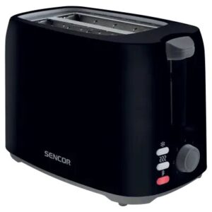 Sencor STS 2607BK Toaster, 2 slots for making two slices, Three functions in one, Electronic timer, 7 toasting intensity levels, Power input: 750 W, 2