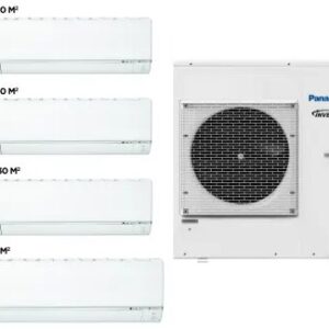 Panasonic CU-5E34PBD + CS-E9RKDW 3Pcs, CS-E18RKDW 1Pcs, Inverter, 150 - 160 კვმ2  (OUTDOOR)
