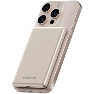 CANYON power bank OnPower 505 slim Magnetic 5000 Beige (CNS-CPB505BE)