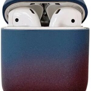 For Apple AirPods 2nd gen.Gradient Frosted PC Hard Case Protective Cover (without Buckle) - Blue / Purple