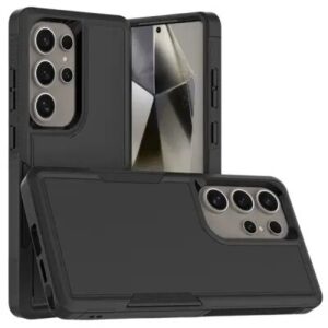 For Samsung Galaxy S25 Ultra Case 2-in-1 PC+TPU Shockproof Phone Cover - Black