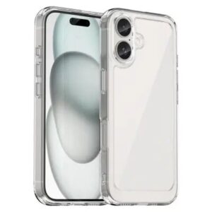 For iPhone 16 Clear Case TPU + Acrylic Slim Phone Cover