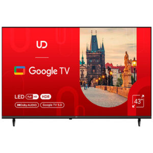 TV 43"(109cm)/ UD 43GFC5210  Google TV 16:9 FHD  9.5ms 170*/170* 220cd/m2 BT5.0 DVB-T/T2/C/S/S2 WiFi RJ45, Cl+ HDMIx2 USB2.0 2x8W