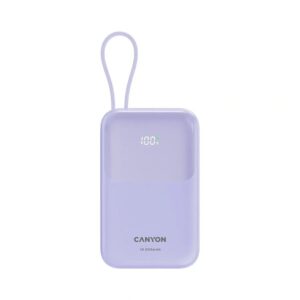 CANYON power bank OnPower 101 built-in cable 10000 mAh PD22.5W Purple (CNS-CPB101PU)