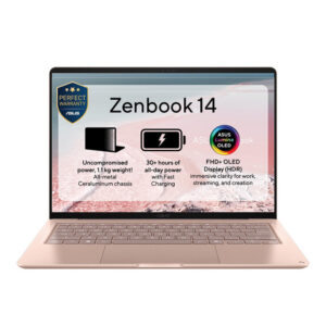 Zenbook 14" OLED Ryzen AI 7 345 16GB 512GB SSD AMD Radeon Graphics Win 11 Home Rose Pink