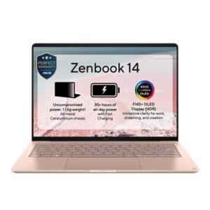 Zenbook 14" OLED Ultra 5  325 16GB 512GB SSD Intel  Graphics Win 11 Home Komodo Coral